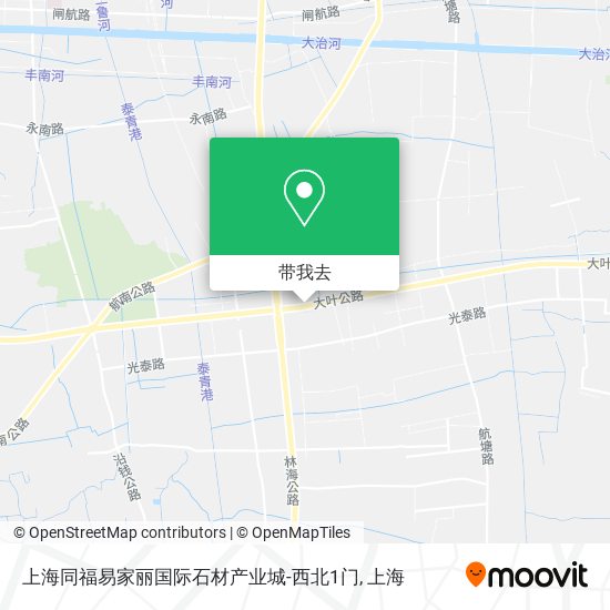 上海同福易家丽国际石材产业城-西北1门地图