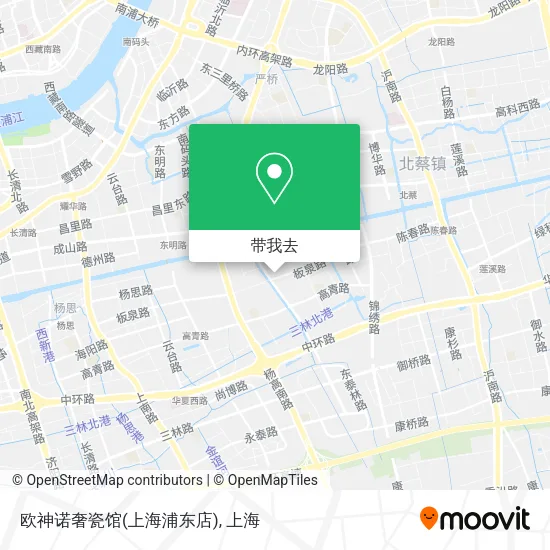 欧神诺奢瓷馆(上海浦东店)地图