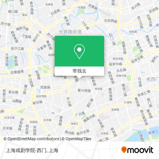 上海戏剧学院-西门地图
