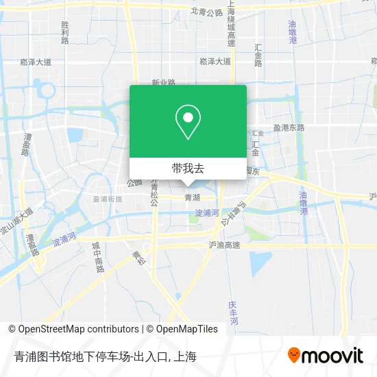 青浦图书馆地下停车场-出入口地图