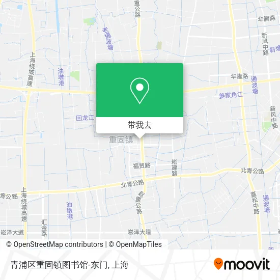 青浦区重固镇图书馆-东门地图