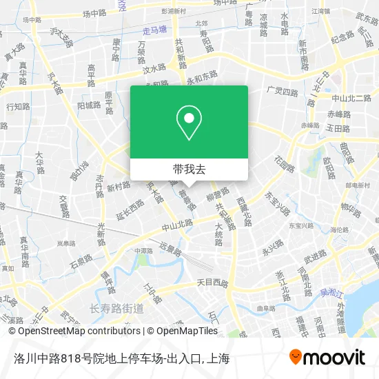 洛川中路818号院地上停车场-出入口地图