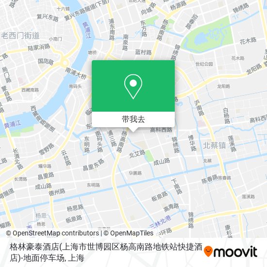 格林豪泰酒店(上海市世博园区杨高南路地铁站快捷酒店)-地面停车场地图