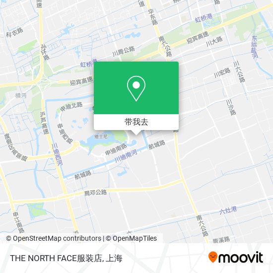 THE NORTH FACE服装店地图