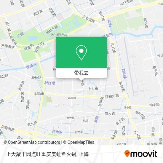 上大聚丰园点旺重庆美蛙鱼火锅地图