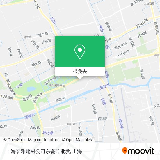 上海泰雅建材公司东瓷砖批发地图