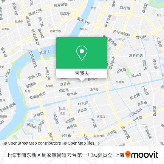 上海市浦东新区周家渡街道云台第一居民委员会地图