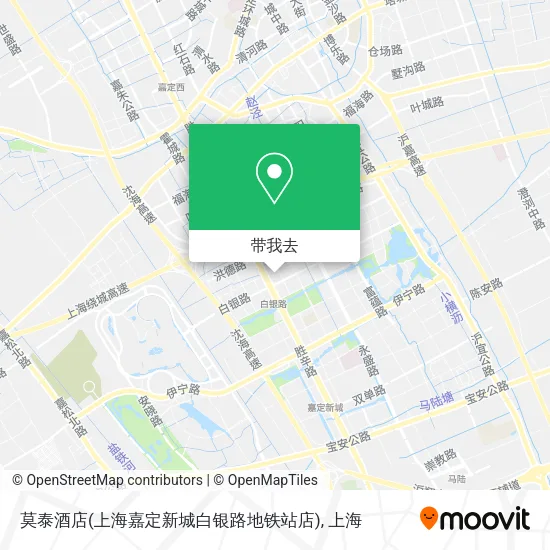 莫泰酒店(上海嘉定新城白银路地铁站店)地图