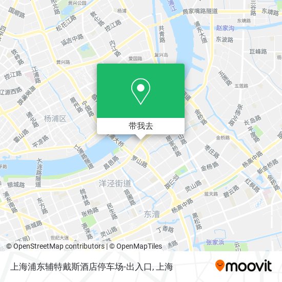 上海浦东辅特戴斯酒店停车场-出入口地图