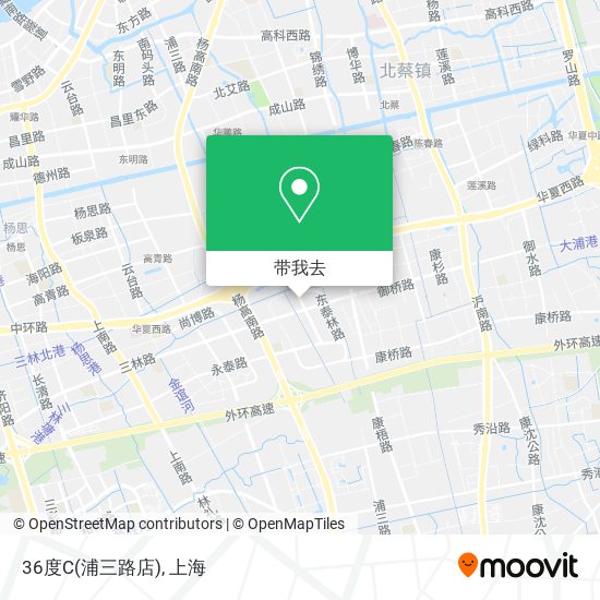 36度C(浦三路店)地图