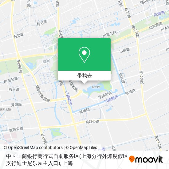 中国工商银行离行式自助服务区(上海分行外滩度假区支行迪士尼乐园主入口)地图
