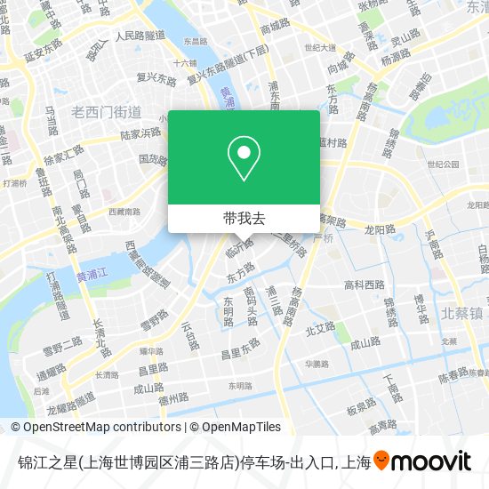 锦江之星(上海世博园区浦三路店)停车场-出入口地图