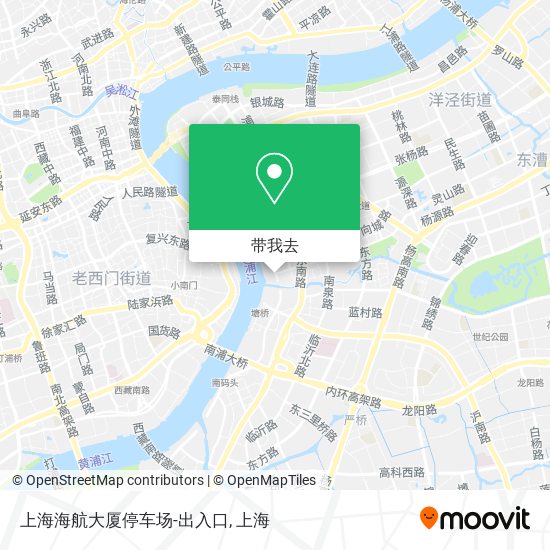 上海海航大厦停车场-出入口地图