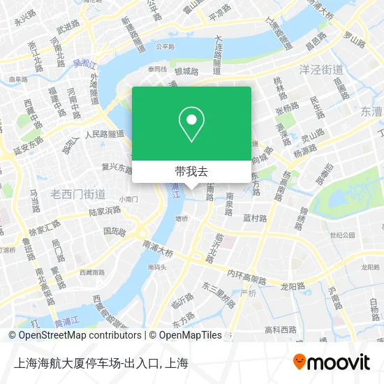 上海海航大厦停车场-出入口地图