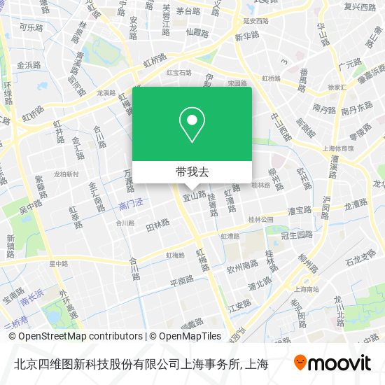 北京四维图新科技股份有限公司上海事务所地图