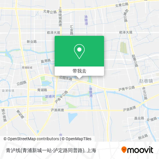 青泸线(青浦新城一站-泸定路同普路)地图
