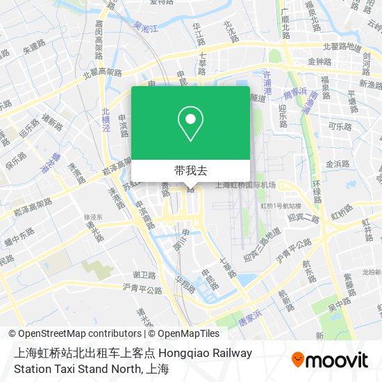 上海虹桥站北出租车上客点 Hongqiao Railway Station Taxi Stand North地图