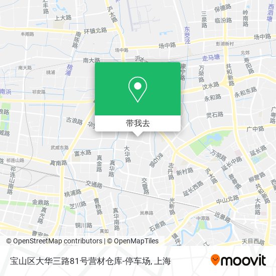 宝山区大华三路81号营材仓库-停车场地图