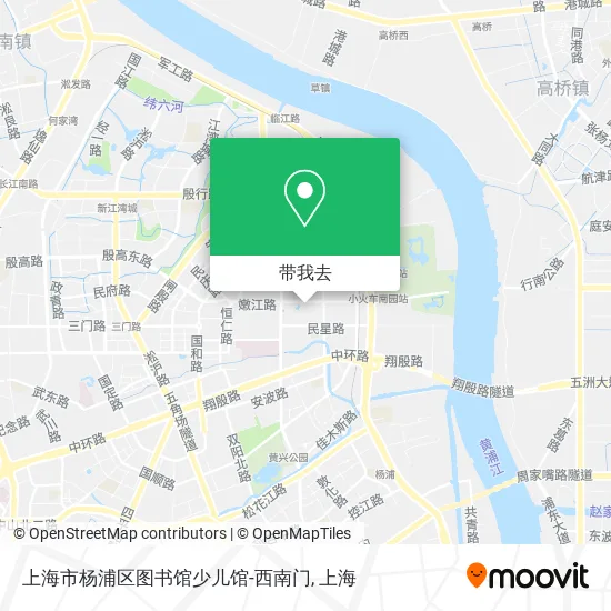 上海市杨浦区图书馆少儿馆-西南门地图