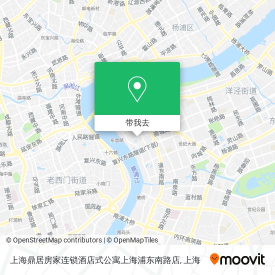 上海鼎居房家连锁酒店式公寓上海浦东南路店地图