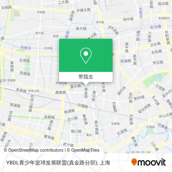 YBDL青少年篮球发展联盟(真金路分部)地图