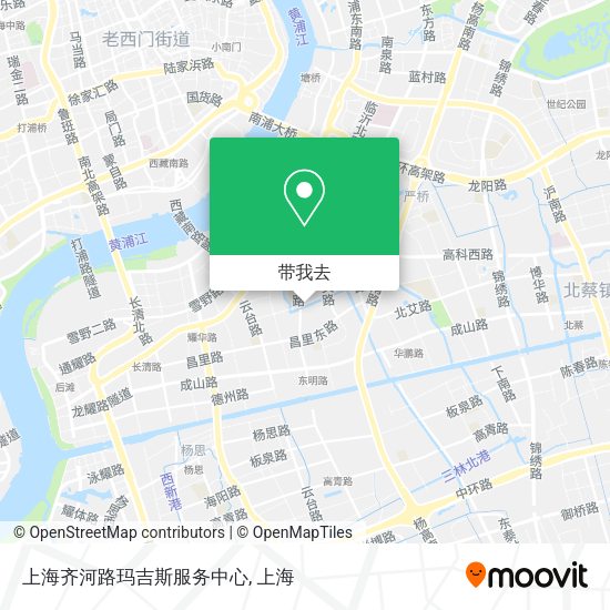 上海齐河路玛吉斯服务中心地图