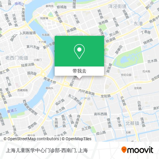 上海儿童医学中心门诊部-西南门地图
