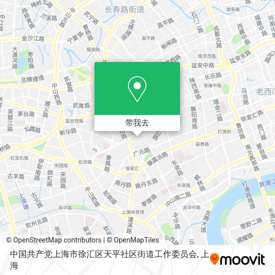 中国共产党上海市徐汇区天平社区街道工作委员会地图