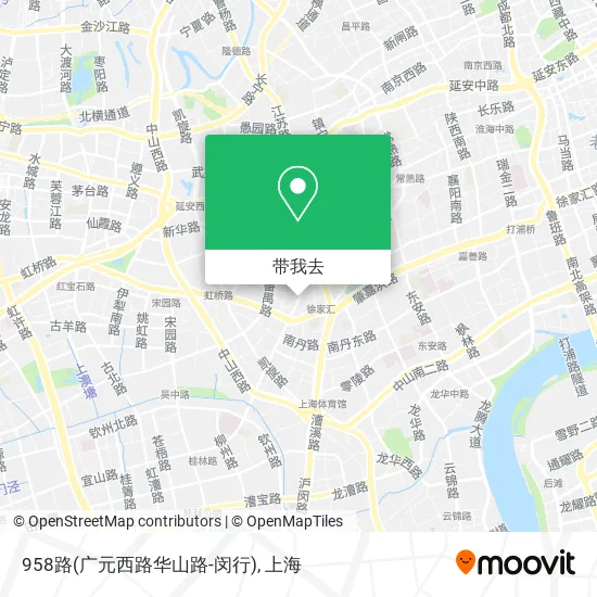 958路(广元西路华山路-闵行)地图