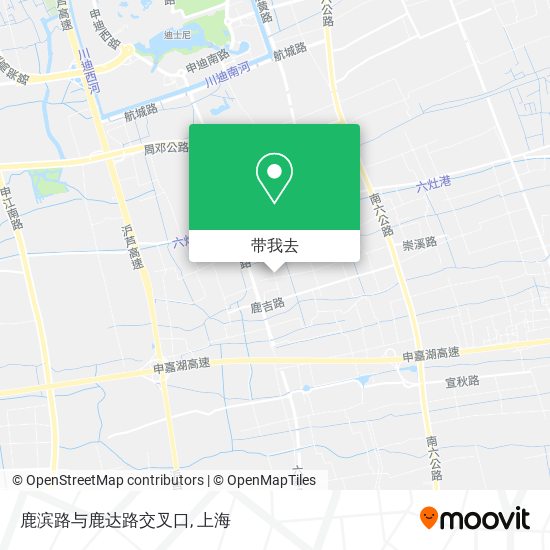 鹿滨路与鹿达路交叉口地图