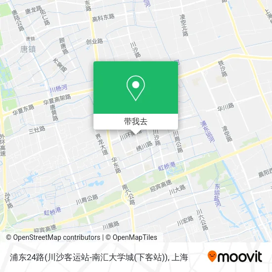 浦东24路(川沙客运站-南汇大学城(下客站))地图