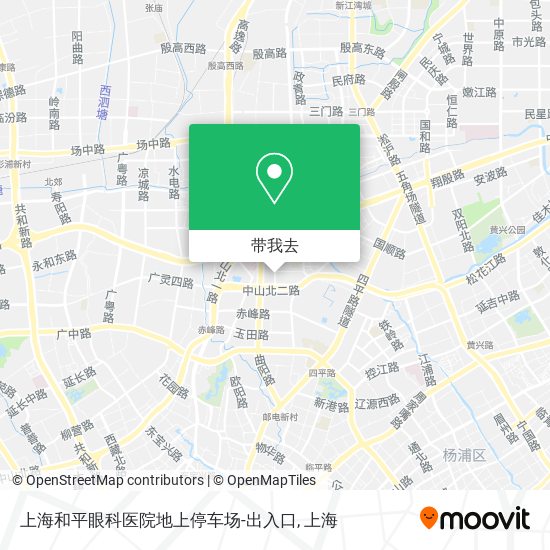 上海和平眼科医院地上停车场-出入口地图