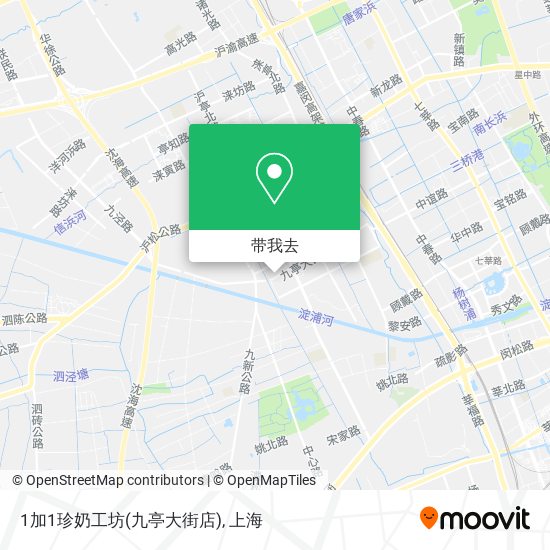 1加1珍奶工坊(九亭大街店)地图