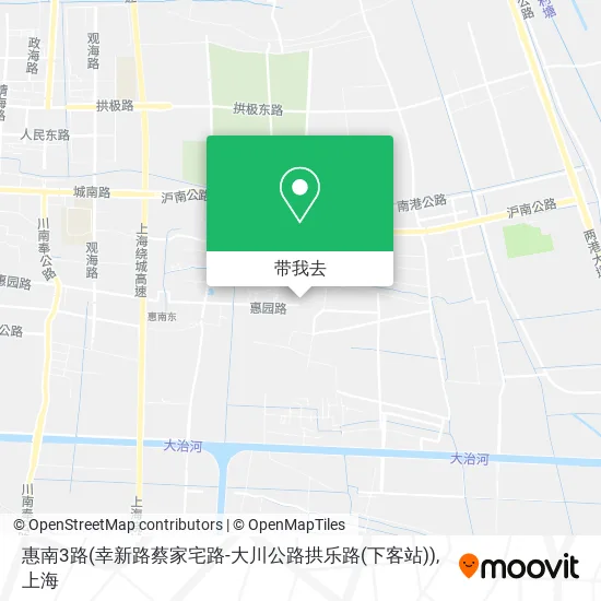 惠南3路(幸新路蔡家宅路-大川公路拱乐路(下客站))地图
