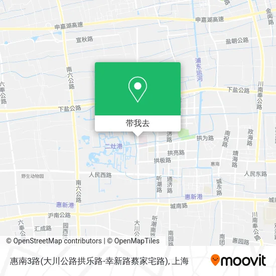 惠南3路(大川公路拱乐路-幸新路蔡家宅路)地图