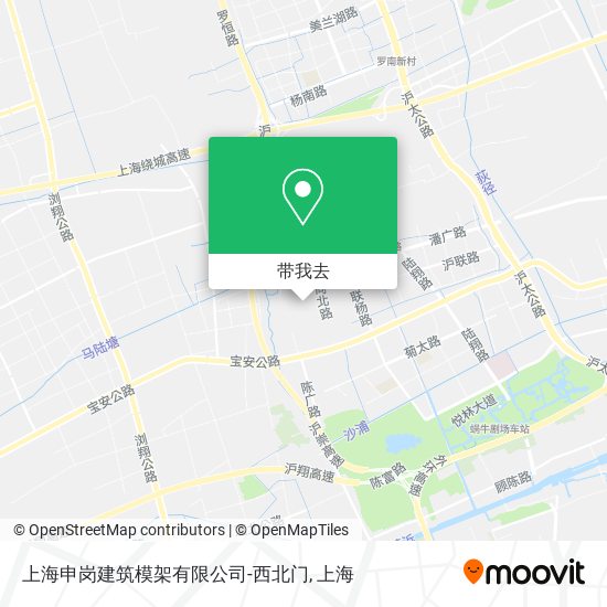 上海申岗建筑模架有限公司-西北门地图