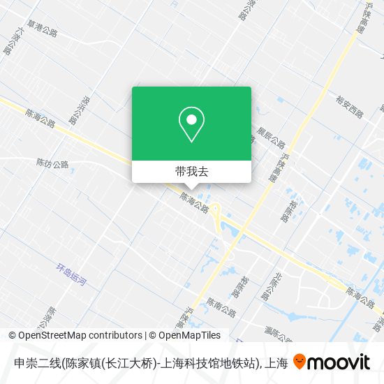 申崇二线(陈家镇(长江大桥)-上海科技馆地铁站)地图