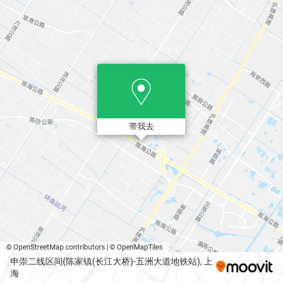申崇二线区间(陈家镇(长江大桥)-五洲大道地铁站)地图
