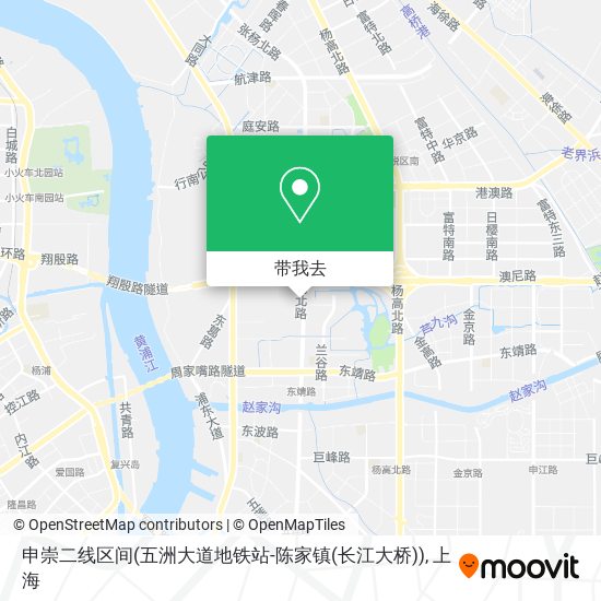 申崇二线区间(五洲大道地铁站-陈家镇(长江大桥))地图