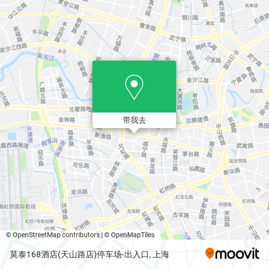 莫泰168酒店(天山路店)停车场-出入口地图