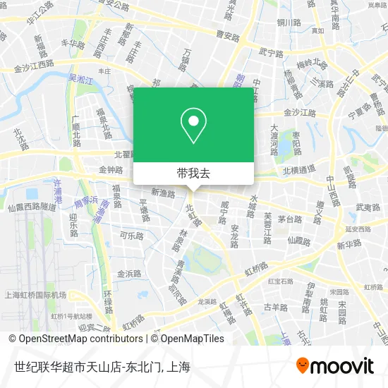 世纪联华超市天山店-东北门地图