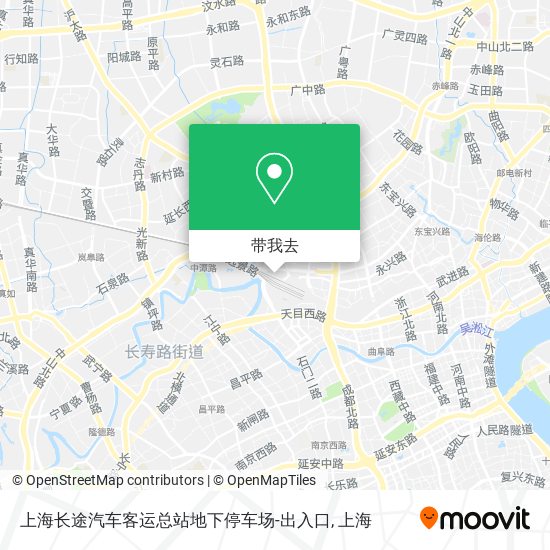 上海长途汽车客运总站地下停车场-出入口地图