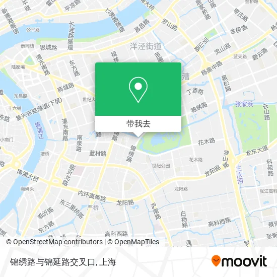 锦绣路与锦延路交叉口地图