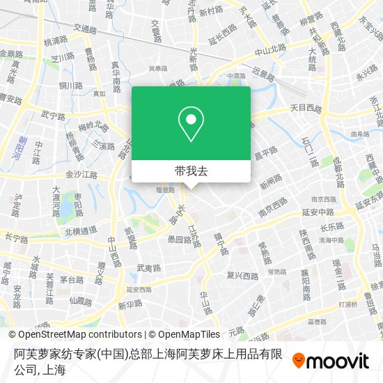 阿芙萝家纺专家(中国)总部上海阿芙萝床上用品有限公司地图
