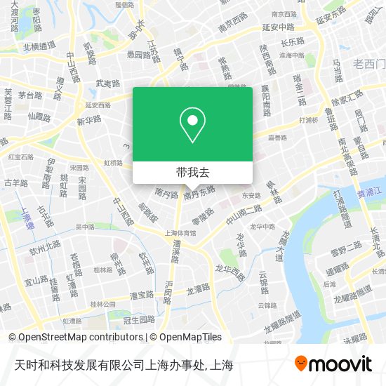 天时和科技发展有限公司上海办事处地图