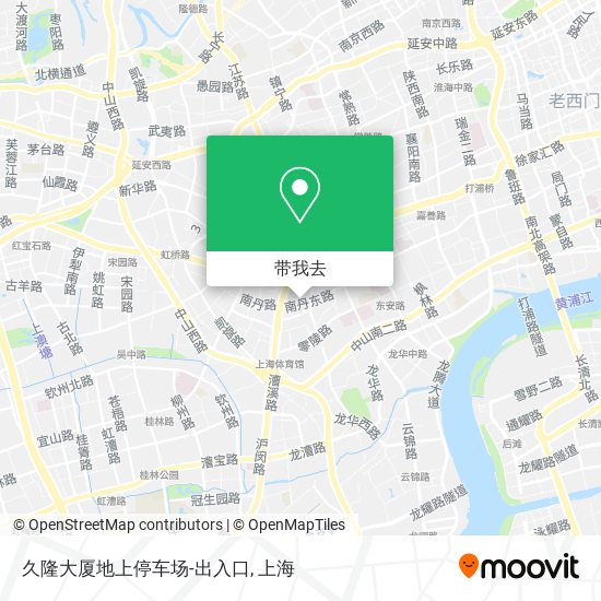 久隆大厦地上停车场-出入口地图