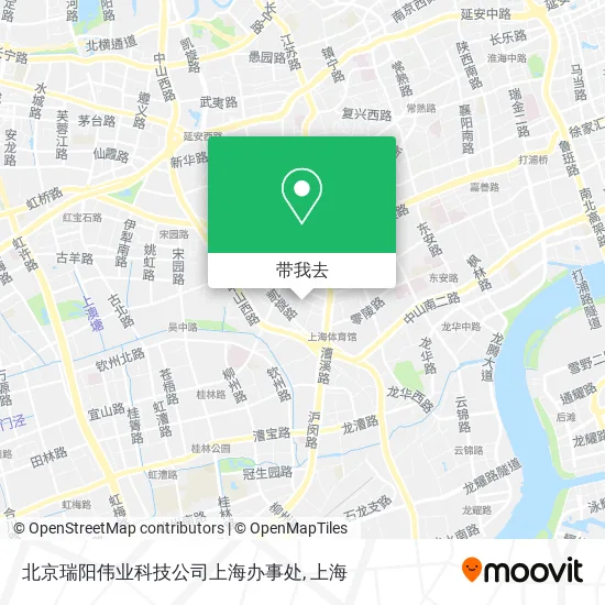 北京瑞阳伟业科技公司上海办事处地图
