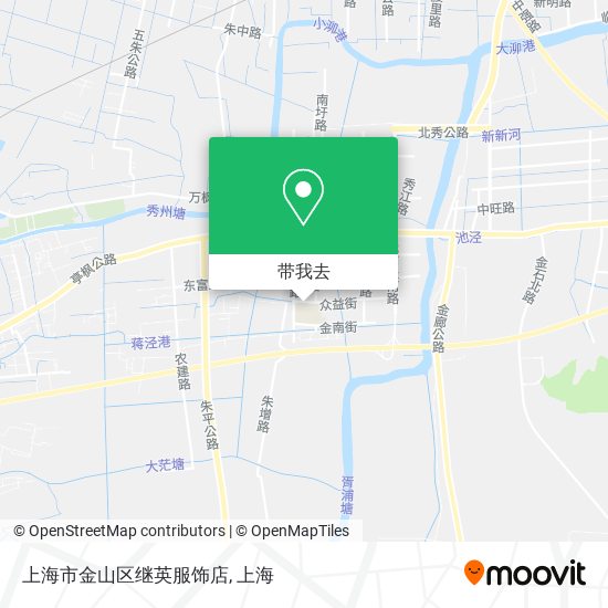 上海市金山区继英服饰店地图