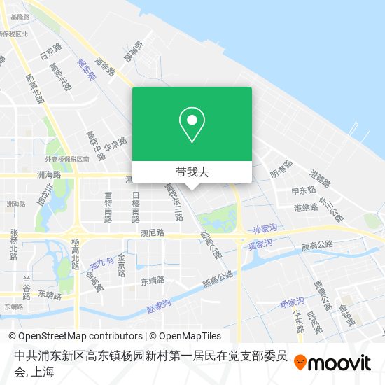 中共浦东新区高东镇杨园新村第一居民在党支部委员会地图