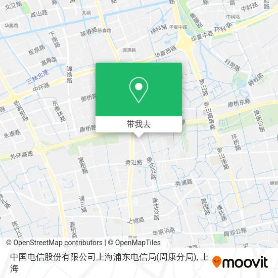 中国电信股份有限公司上海浦东电信局(周康分局)地图